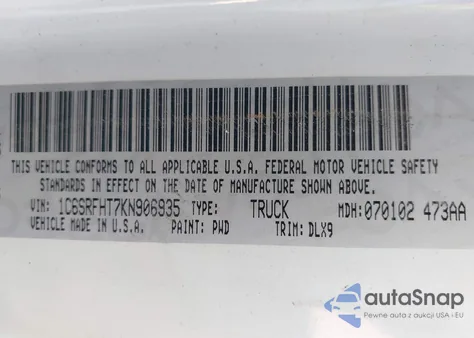 2019 Ram 1500 Limited 4X4 5'7 Box from USA, damaged, VIN 1C6SRFHT7KN906935